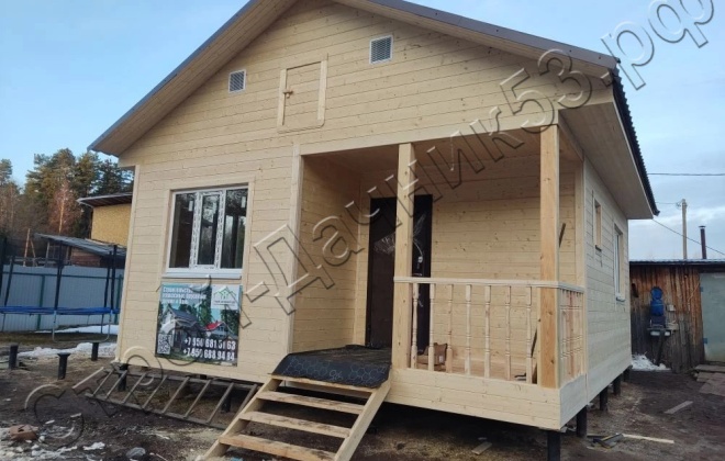 3 Каркасный дом Д-25, 7x6м, 42 М², Ленинградская область, Тихвинский район, деревня Красава (10)